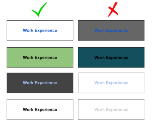 How to use resume colors on a resume with common mistakes