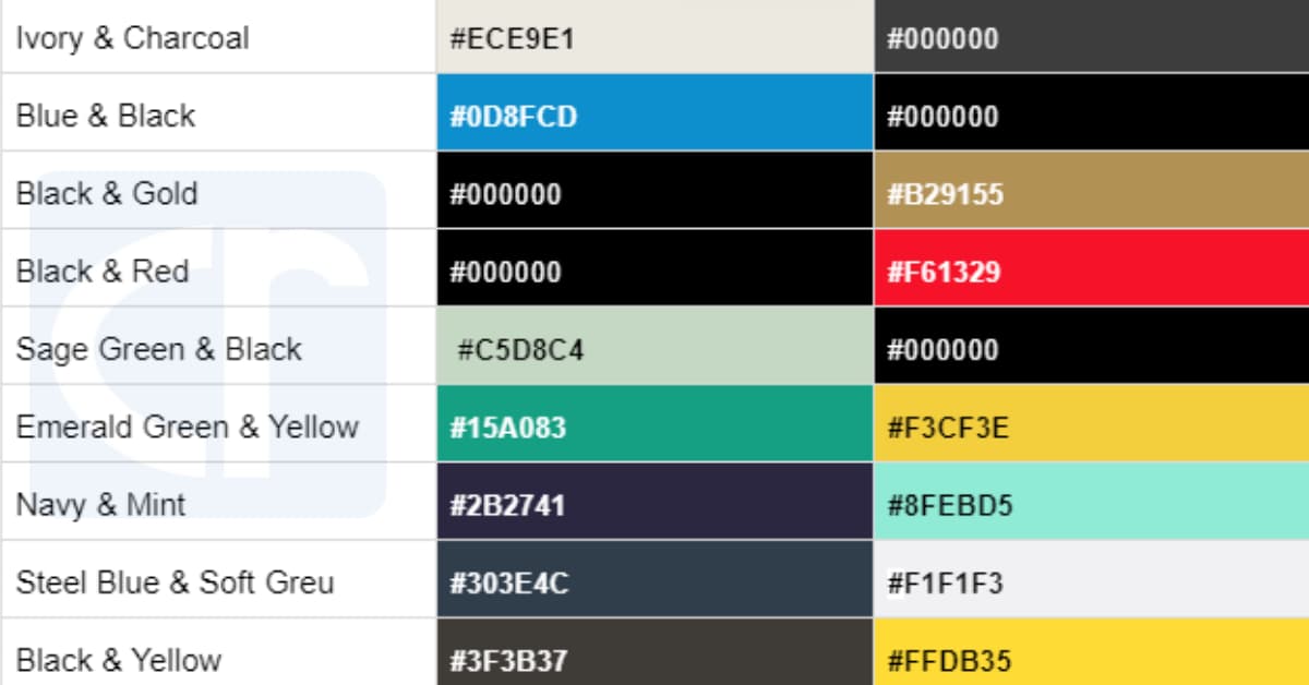 the best resume colors to use in 2023 - color palette