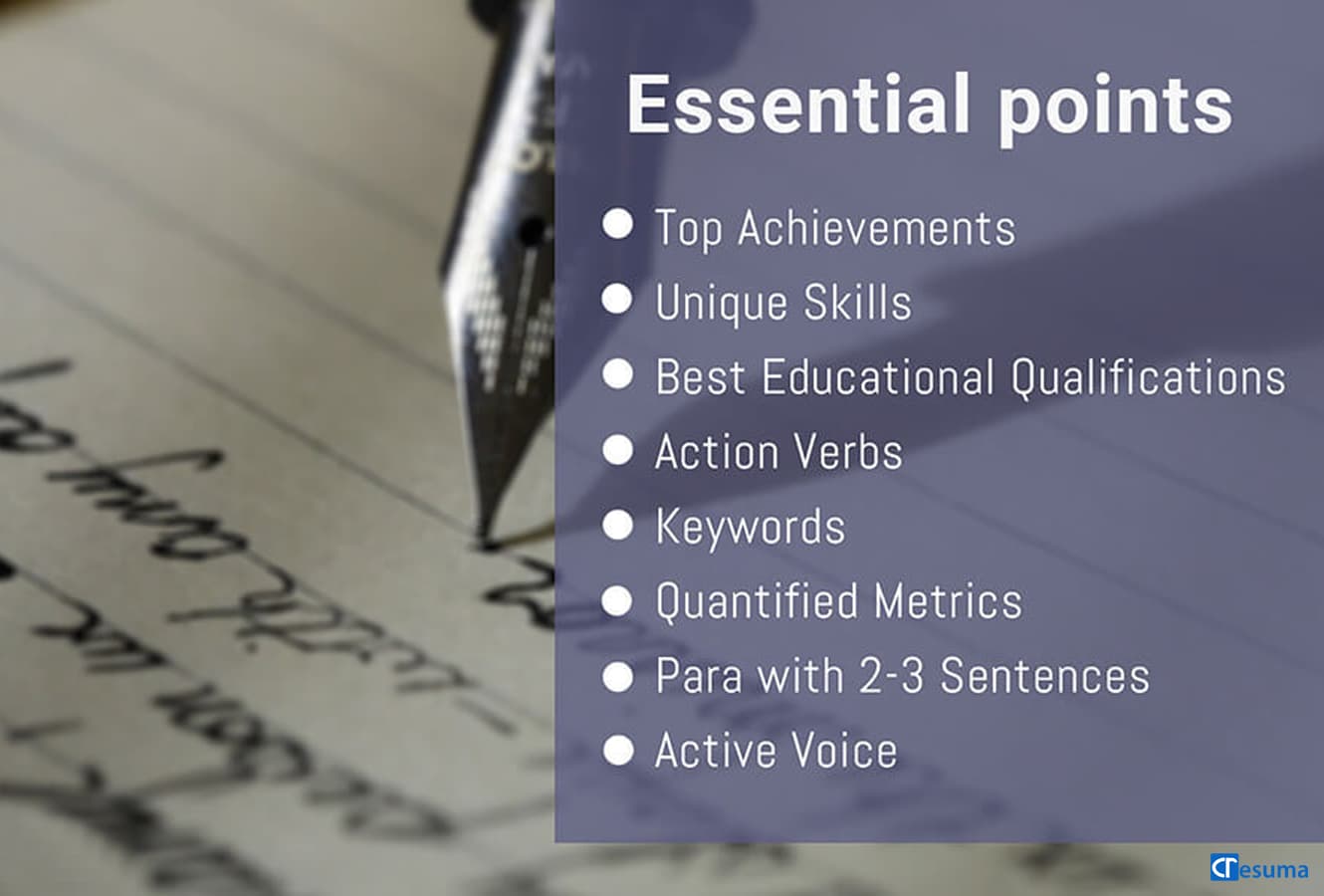 Elementary Teacher’s Resume summary essential points
