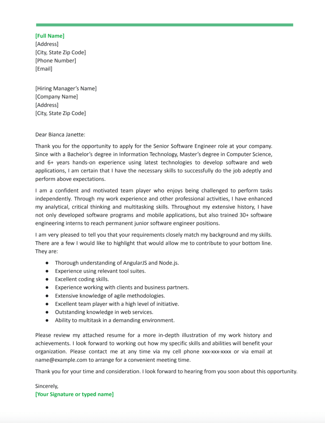  software engineer cover letter template 2 - cresuma.com