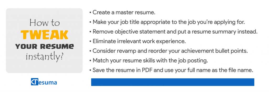 How to tweak resume
