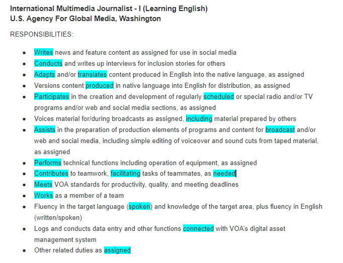 Journalist resume action verbs