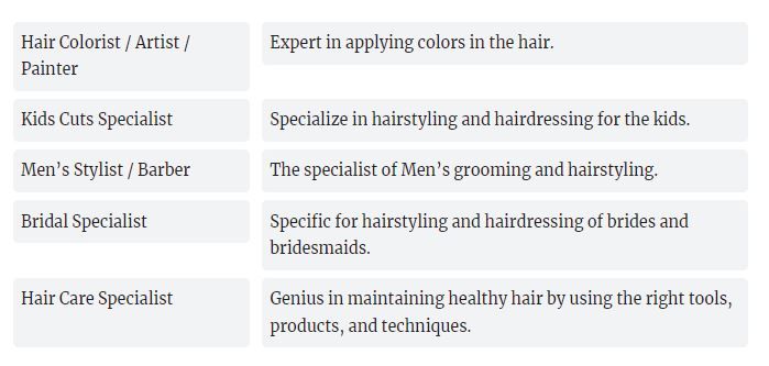 hair stylist job list