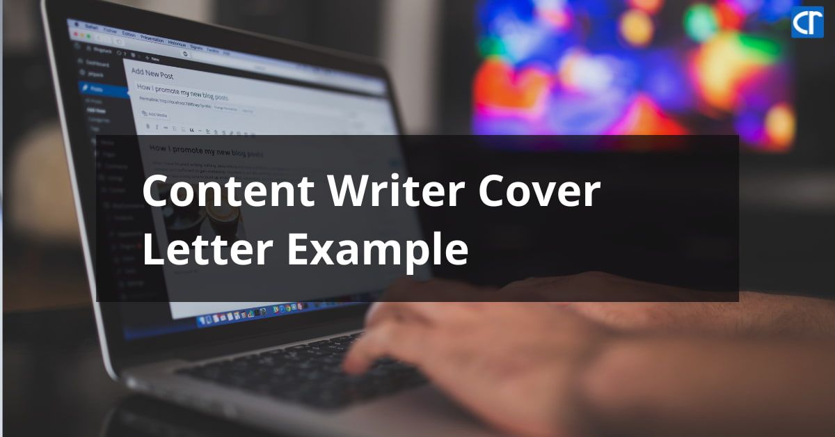 Content Writer Cover Letter Example
