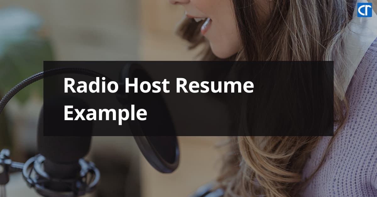 Radio Host Resume Example