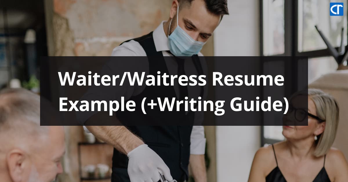 Waiter Waitress Resume Example