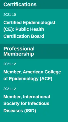 Certification and Professional Membership - Example