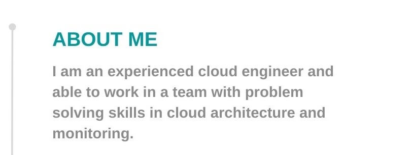 Cloud Engineer Resume Sample