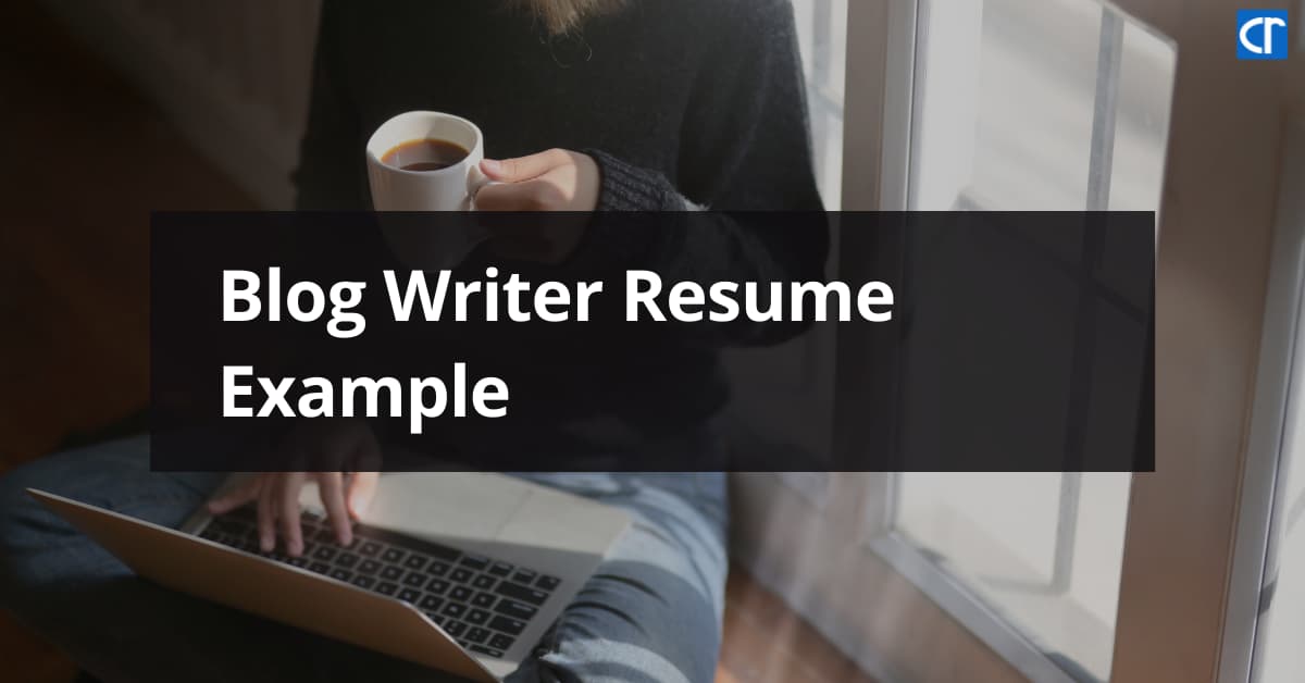 Blog writer resume example featured image