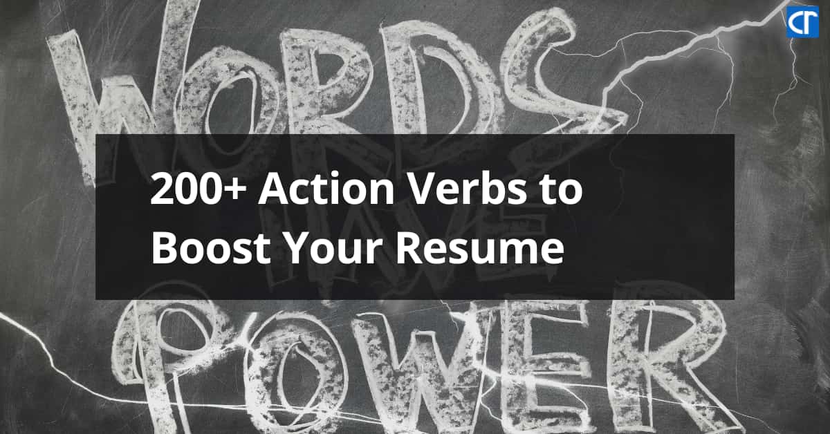 Action verbs on resumes featured image
